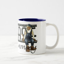 Taza de café chistosa de los mecánicos del mono de