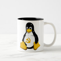 Taza de café comunista del pingüino (Linux)