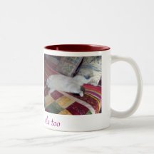 Taza de cafe con dos gatos