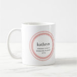 Taza de café de encargo rosada del bachelorette de