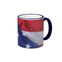 Taza de café de la bandera americana