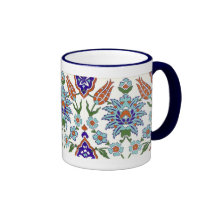 Taza de café de la flor del mosaico