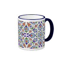 Taza de café de la flor del mosaico