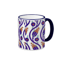 Taza de café de la flor del mosaico