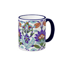 Taza de café de la flor del mosaico