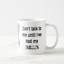 Taza de café de la insulina