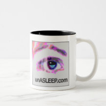 taza de café de la Ojo-Estafa del unASLEEP, negro,