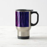 Taza de café de la raya de la cebra del arco iris