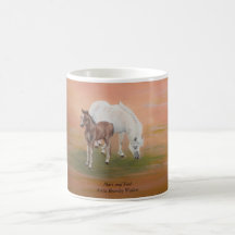 Taza de café de la yegua y del potro