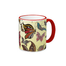 taza de café de las mariposas