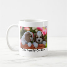 Taza de café de los cocker de la familia de Zim