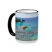 Taza de café de los pescados del loro de Hawaii