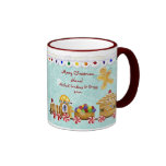 Taza de café de Nana del ángel del tren del pan de