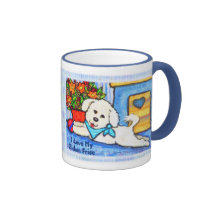 Taza de café del amor del perro de Bichon