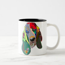 Taza de café del arte $18,95 del perro de caza