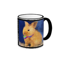 Taza de café del arte del conejito de pascua
