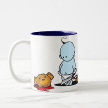 Taza de café del bebé azul