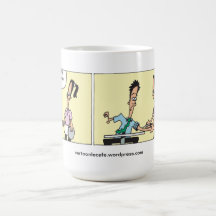 Taza de café del dibujo animado de Le Cafe