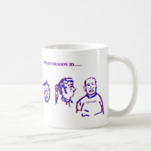 taza de café del dragón 3D del mago
