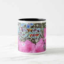 Taza de café del flower power