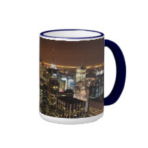 taza de café del horizonte de Manhattan
