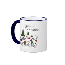 Taza de café del navidad de los saludos de la esta