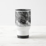 Taza de café del paisaje del invierno Nevado