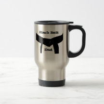 Taza de café del viaje del papá de la correa negra