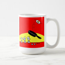 Taza de café divertida del desayuno del huevo del 