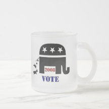 TAZA DE CAFÉ HELADA DEL REPUBLICANO DEL VOTO EN 20