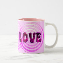 Taza de café hipnótica del amor