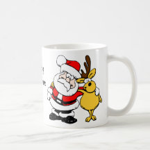 Taza de café linda de las Felices Navidad de Santa