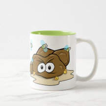 Taza de café mala dura del personaje de dibujos an
