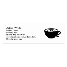 Taza de café plantilla de tarjeta de visita