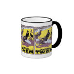 Taza de café:  Raza de la moto y de bicicleta