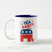 Taza de café republicana de la fiesta del té
