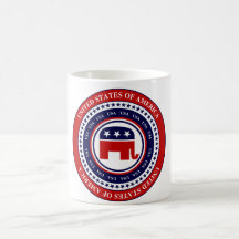 Taza de café republicana de los E.E.U.U.