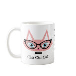 Taza de café retra divertida del gato - gato de Ch tazas