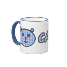 Taza de cerámica del oso azul de Calvin