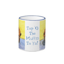 Taza de cerámica pintada del mollete del microproc