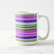 Taza de cerámica rayada
