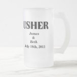 Taza de cerveza de encargo de Usher que se casa