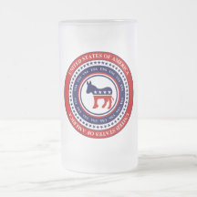 Taza de cerveza de los E.E.U.U. Demócrata