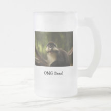 Taza de cerveza del mono de OMG