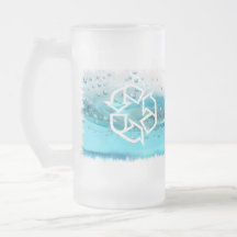 Taza de cerveza helada ciclo
