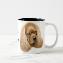 Taza de cocker spaniel del americano