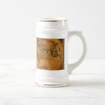 Taza de consumición antigua del mapa de Viejo Mund