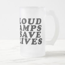 ¡Taza de cristal 16oz del RPG "amperios ruidosos" 
