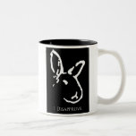 Taza de desaprobación negra de los conejos