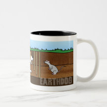 Taza de Earthdog del dibujo animado